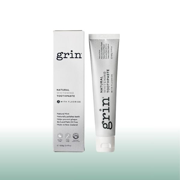 Grin Natural Whitening Toothpaste with Fluoride 100g - Pouch Australia