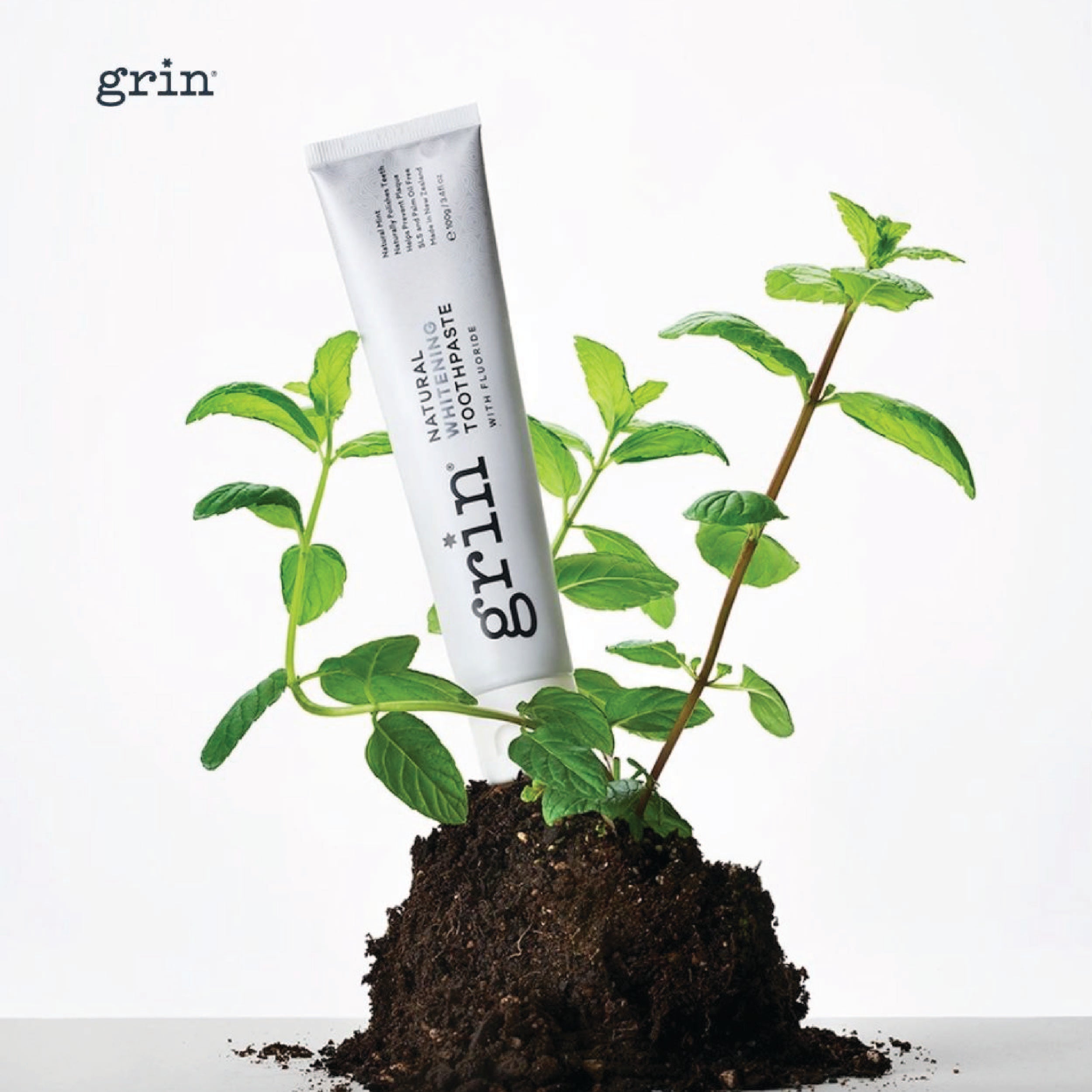 Grin Natural Whitening Toothpaste with Fluoride 100g - Pouch Australia